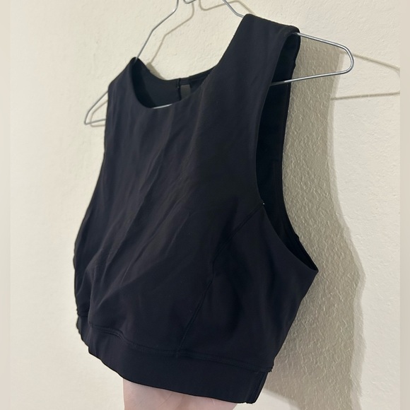 Lululemon Short Stop Bra Black Mesh Women's Size 6 Athletic Yoga Gym Running Top - Picture 3 of 6